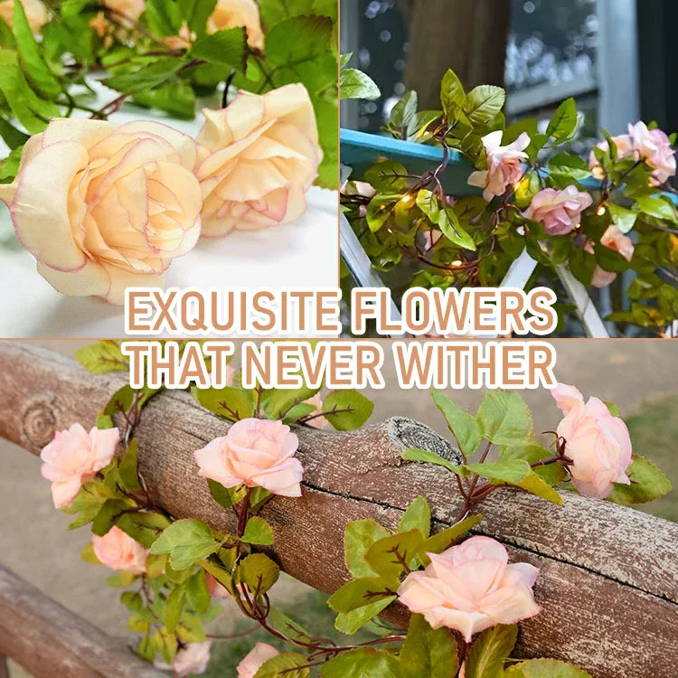 Light Up Love❤️❤️ – Waterproof Solar Rose Vines