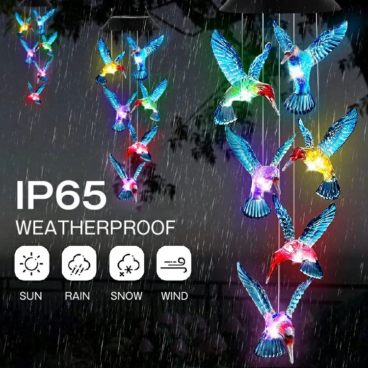 Solar Hummingbird/Butterfly Wind Chimes